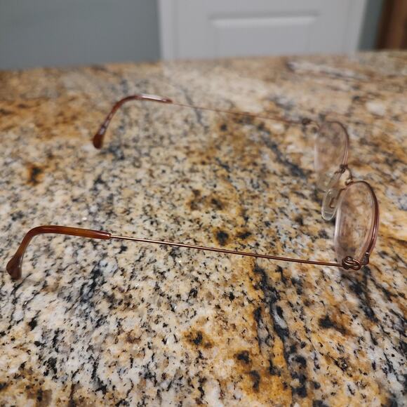 Vintage Tura 197 Eyeglasses Oval Bronze Frame 45-20-145 Made in Italy Unisex Ret - Picture 10 of 13